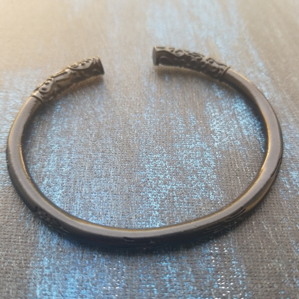 Unisex Stainless Steel Black Cuff